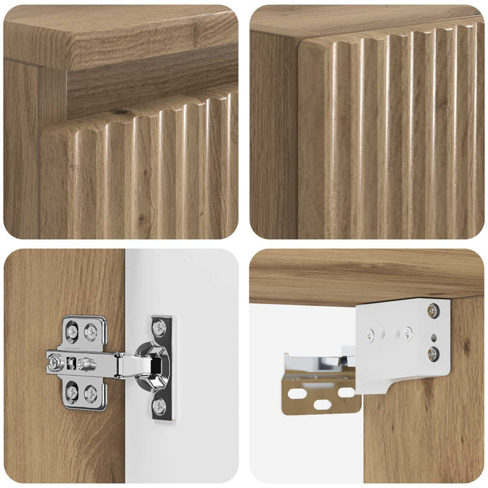 Set de mobilier pentru baie 2 buc. Stejar Artizanal WALTI