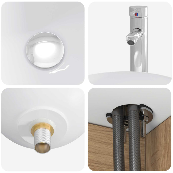 Set de mobilier pentru baie 2 buc. Stejar Artizanal WALTI