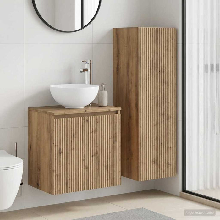 Set de mobilier pentru baie 2 buc. Stejar Artizanal WALTI