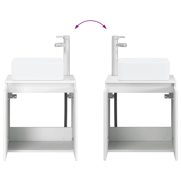 Set de mobilier pentru baie 2 buc. Alb 33 x 34,5 x 100 cm WALTI