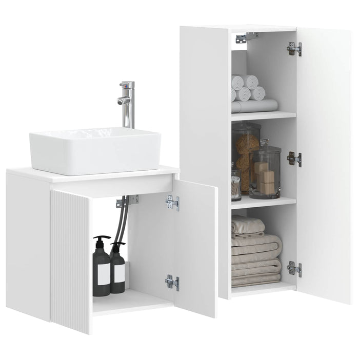 Set de mobilier pentru baie 2 buc. Alb 33 x 34,5 x 100 cm WALTI