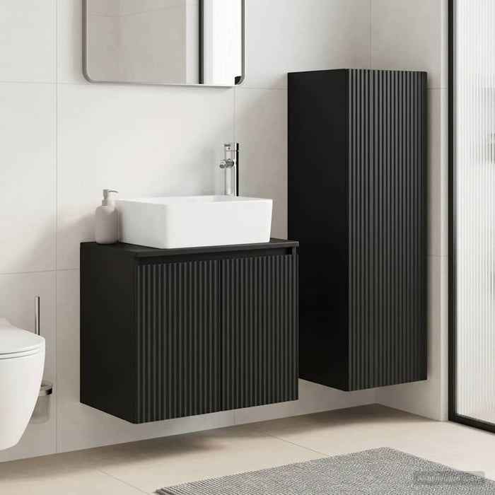 Set de mobilier pentru baie 2 buc. Negru 33 x 34,5 x 100 cm WALTI