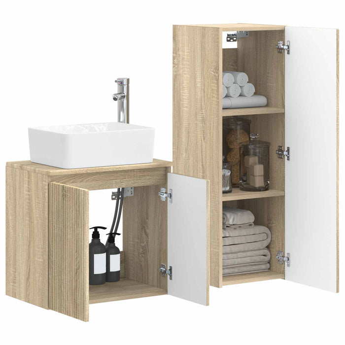 Set de mobilier pentru baie 2 buc. Stejar Sonoma WALTI
