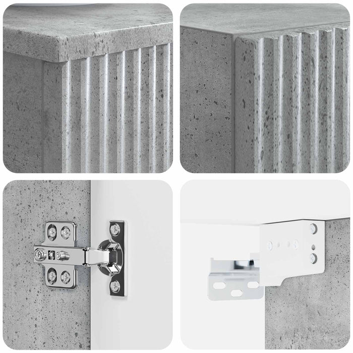 Set de mobilier pentru baie 2 buc. Gri Beton 33 x 34,5 x 100 cm WALTI
