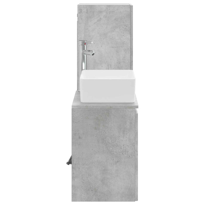 Set de mobilier pentru baie 2 buc. Gri Beton 33 x 34,5 x 100 cm WALTI