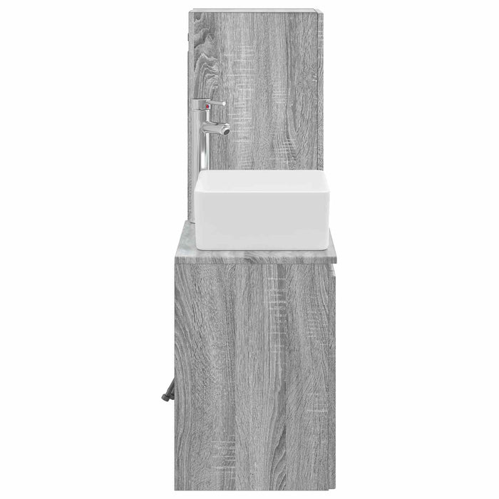 Set de mobilier pentru baie 2 buc. Sonoma gri WALTI