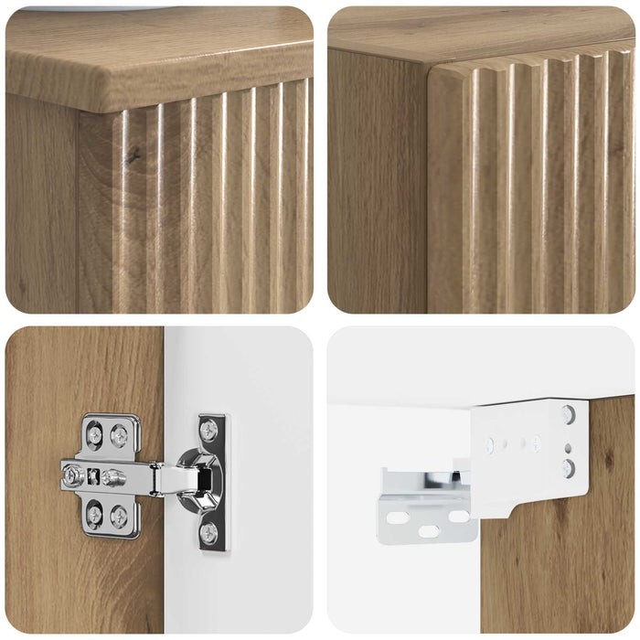 Set de mobilier pentru baie 2 buc. Stejar Artizanal WALTI