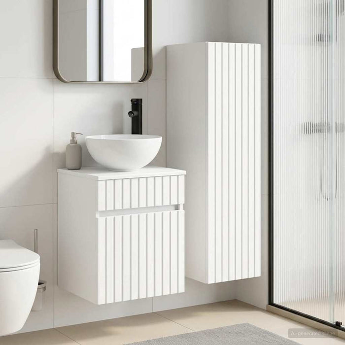 Set de mobilier pentru baie 2 buc. Alb 33 x 34,5 x 100 cm WALTI