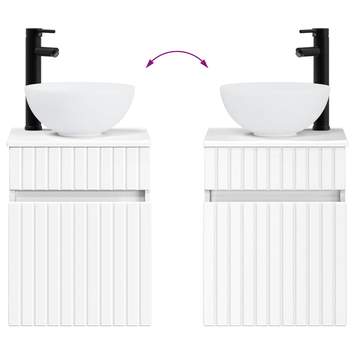 Set de mobilier pentru baie 2 buc. Alb 33 x 34,5 x 100 cm WALTI
