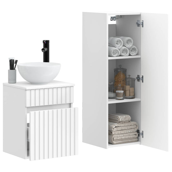 Set de mobilier pentru baie 2 buc. Alb 33 x 34,5 x 100 cm WALTI