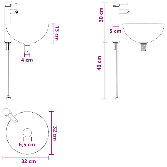 Set de mobilier pentru baie 2 buc. Alb 33 x 34,5 x 100 cm WALTI