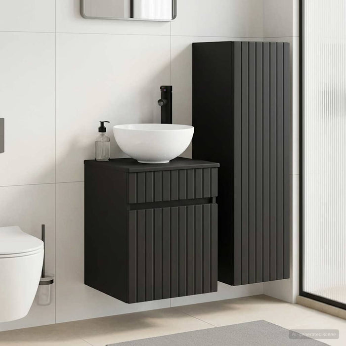 Set de mobilier pentru baie 2 buc. Negru 33 x 34,5 x 100 cm WALTI