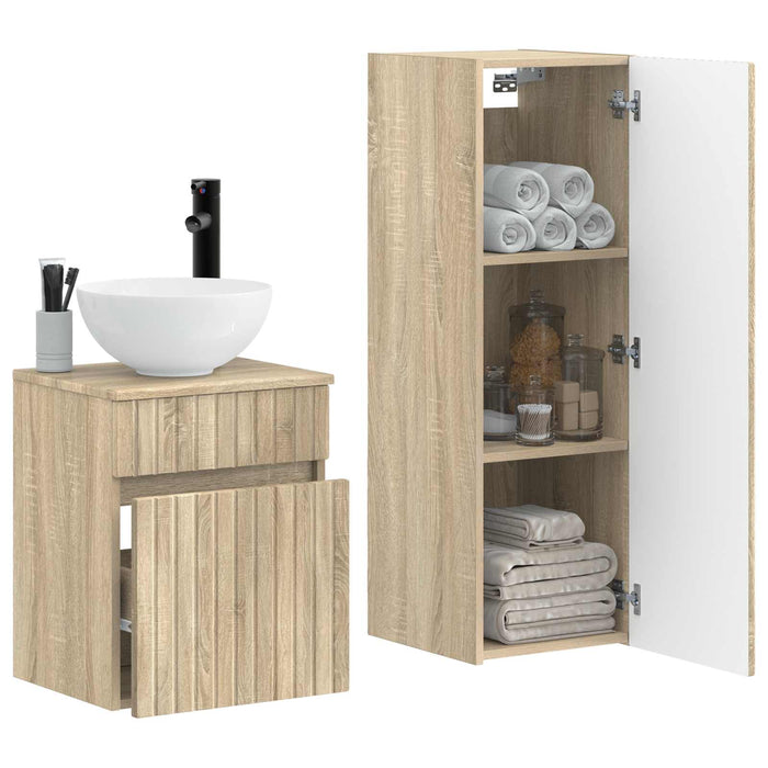 Set de mobilier pentru baie 2 buc. Stejar Sonoma WALTI