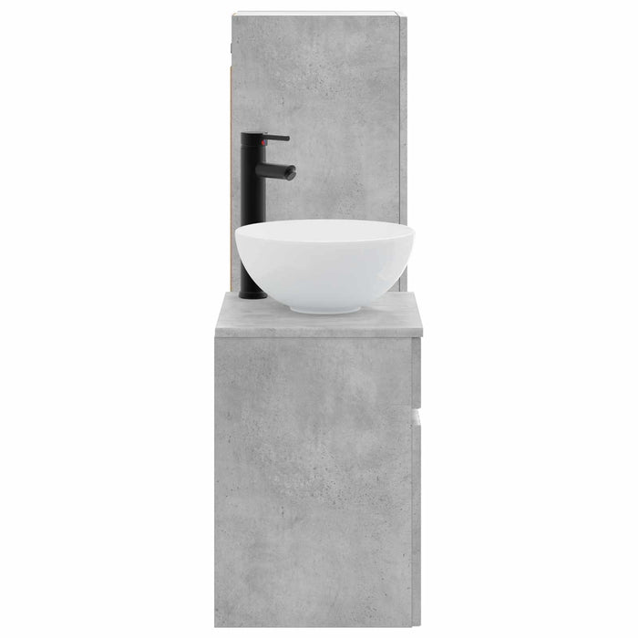 Set de mobilier pentru baie 2 buc. Gri Beton 33 x 34,5 x 100 cm WALTI