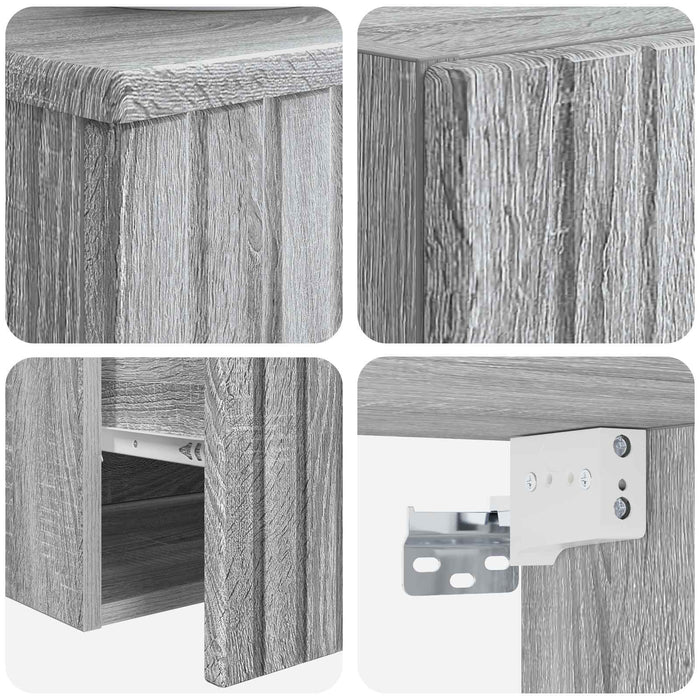 Set de mobilier pentru baie 2 buc. Sonoma gri WALTI