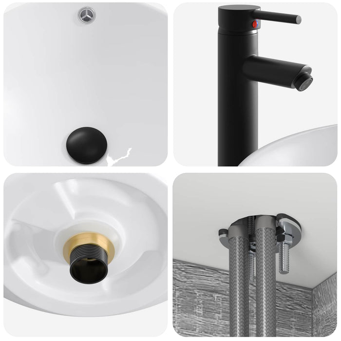 Set de mobilier pentru baie 2 buc. Sonoma gri WALTI