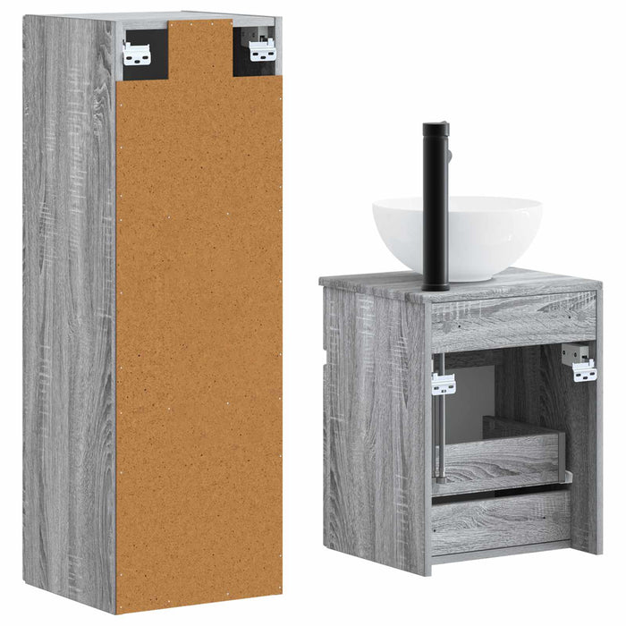 Set de mobilier pentru baie 2 buc. Sonoma gri WALTI