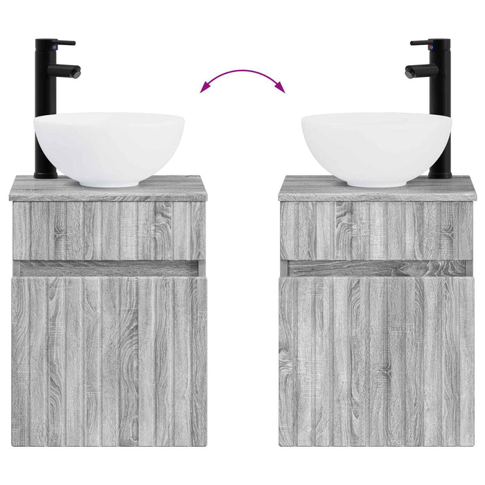 Set de mobilier pentru baie 2 buc. Sonoma gri WALTI