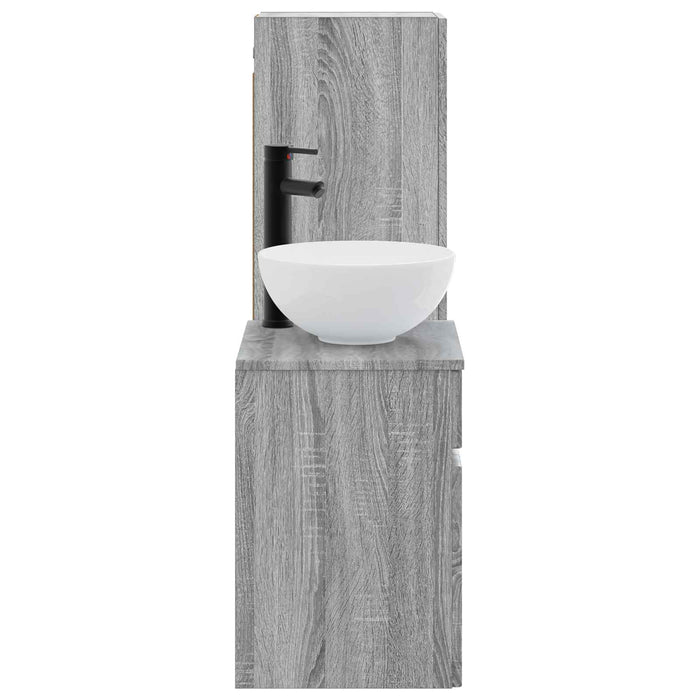 Set de mobilier pentru baie 2 buc. Sonoma gri WALTI
