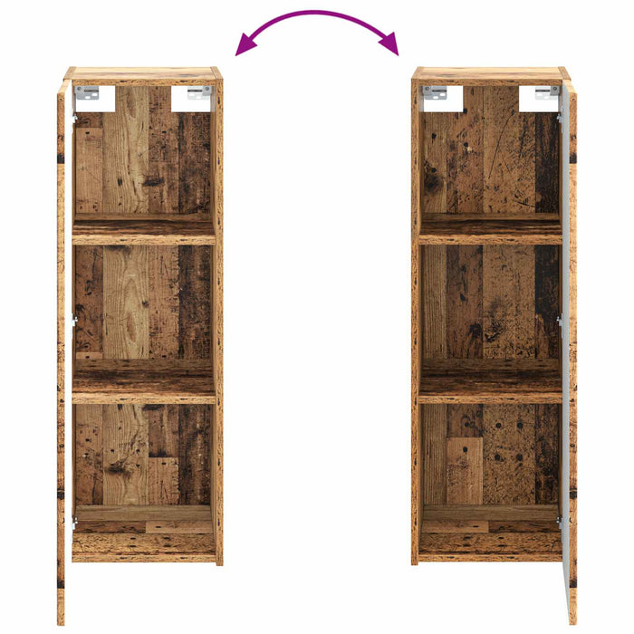 Set de mobilier pentru baie 2 buc. Lemn vechi WALTI
