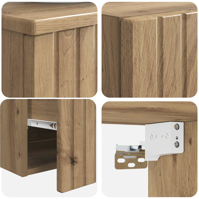 Set de mobilier pentru baie 2 buc. Stejar Artizanal WALTI
