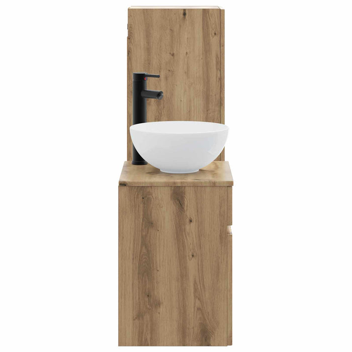 Set de mobilier pentru baie 2 buc. Stejar Artizanal WALTI