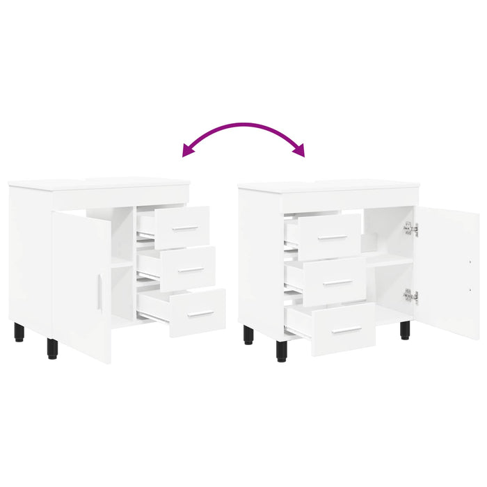 Unitate Vanity pentru Baie Alb 60 x 35 x 60 cm Lemn prelucrat - WALTI WALTI
