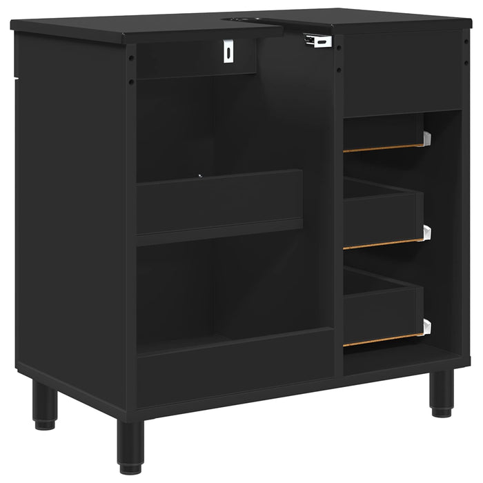 Mobilă de baie cu chiuvetă Negru 60 x 35 x 60 cm Lemn prelucrat - WALTI WALTI