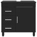 Mobilă de baie cu chiuvetă Negru 60 x 35 x 60 cm Lemn prelucrat - WALTI WALTI