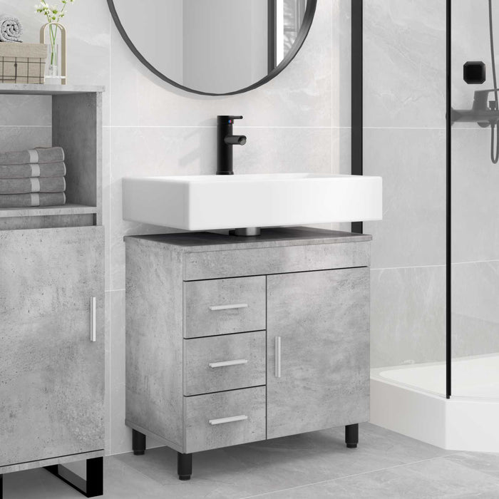 Unitate Vanity pentru Baie Gri Beton 60 x 35 x 60 cm - WALTI WALTI