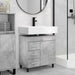 Unitate Vanity pentru Baie Gri Beton 60 x 35 x 60 cm - WALTI WALTI