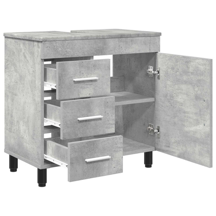 Unitate Vanity pentru Baie Gri Beton 60 x 35 x 60 cm - WALTI WALTI