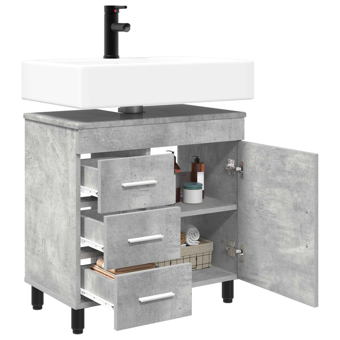 Unitate Vanity pentru Baie Gri Beton 60 x 35 x 60 cm - WALTI WALTI