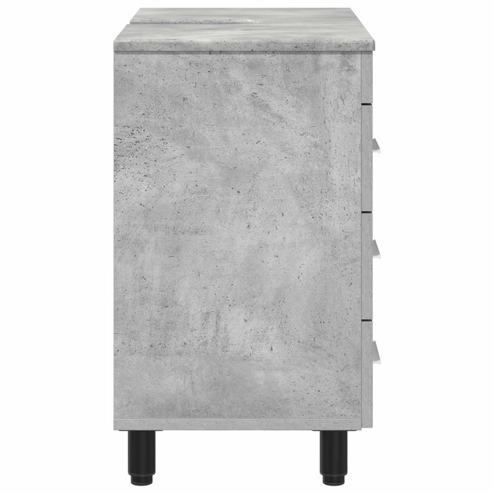 Unitate Vanity pentru Baie Gri Beton 60 x 35 x 60 cm - WALTI WALTI
