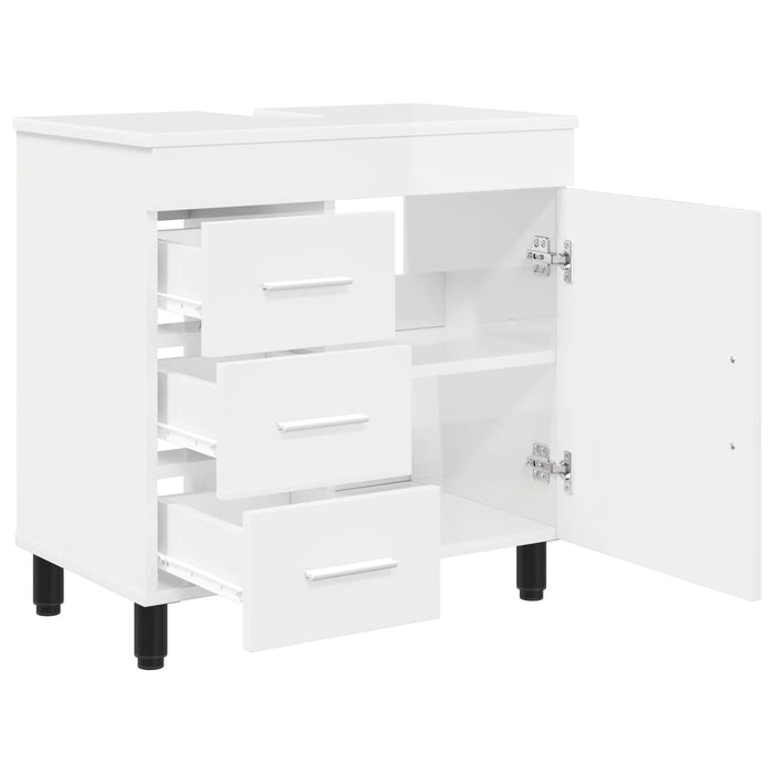 Unitate Vanity pentru Baie Alb foarte lucios 60 x 35 x 60 cm - WALTI WALTI