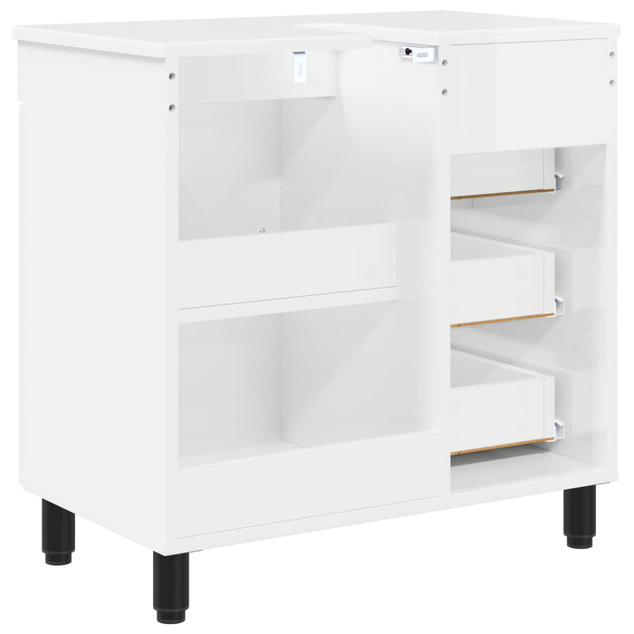 Unitate Vanity pentru Baie Alb foarte lucios 60 x 35 x 60 cm - WALTI WALTI