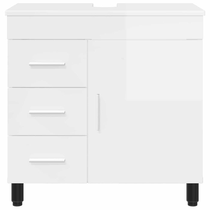 Unitate Vanity pentru Baie Alb foarte lucios 60 x 35 x 60 cm - WALTI WALTI