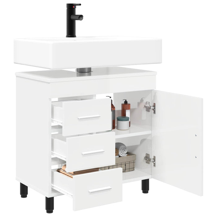 Unitate Vanity pentru Baie Alb foarte lucios 60 x 35 x 60 cm - WALTI WALTI
