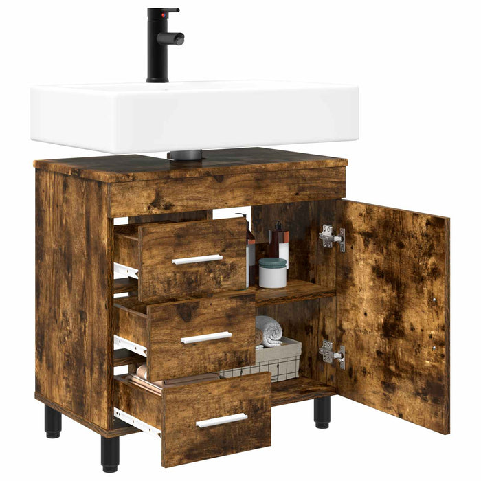 Unitate Vanity pentru Baie Stejar fumuriu 60 x 35 x 60 cm - WALTI WALTI