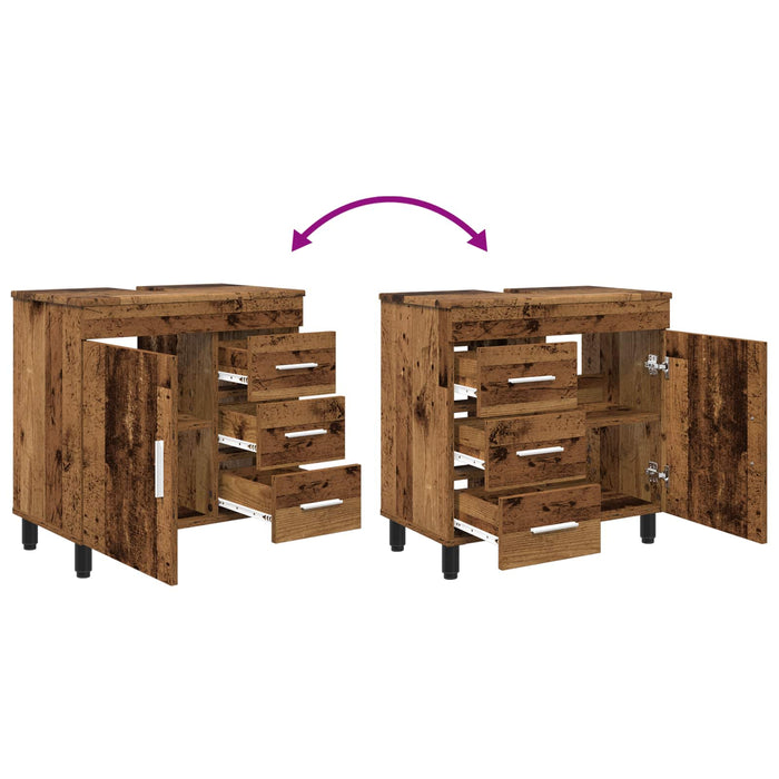 Unitate Vanity pentru Baie Lemn vechi 60 x 35 x 60 cm - WALTI WALTI