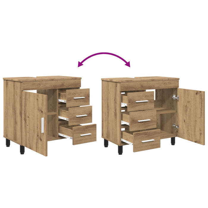 Unitate Vanity pentru Baie Stejar Artizanal 60 x 35 x 60 cm - WALTI WALTI