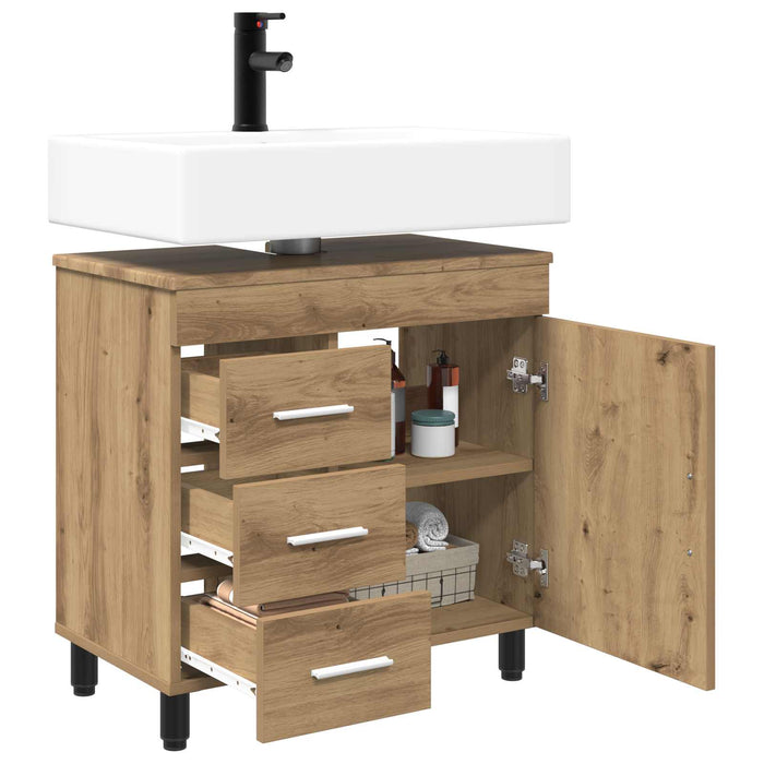 Unitate Vanity pentru Baie Stejar Artizanal 60 x 35 x 60 cm - WALTI WALTI