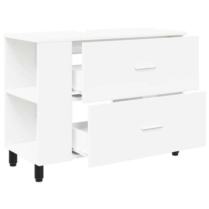Unitate Vanity pentru Baie Alb 80 x 35 x 60 cm Lemn prelucrat - WALTI WALTI