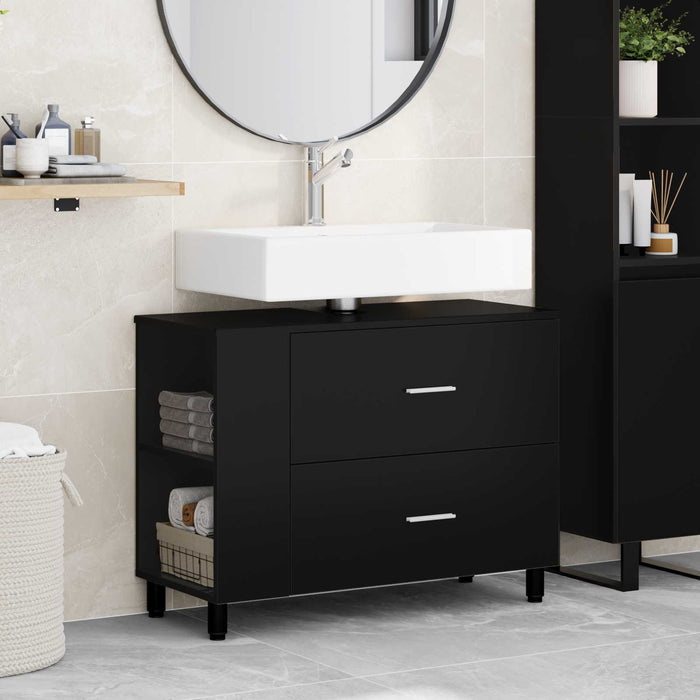 Unitate Vanity pentru Baie Negru 80 x 35 x 60 cm Lemn prelucrat - WALTI WALTI