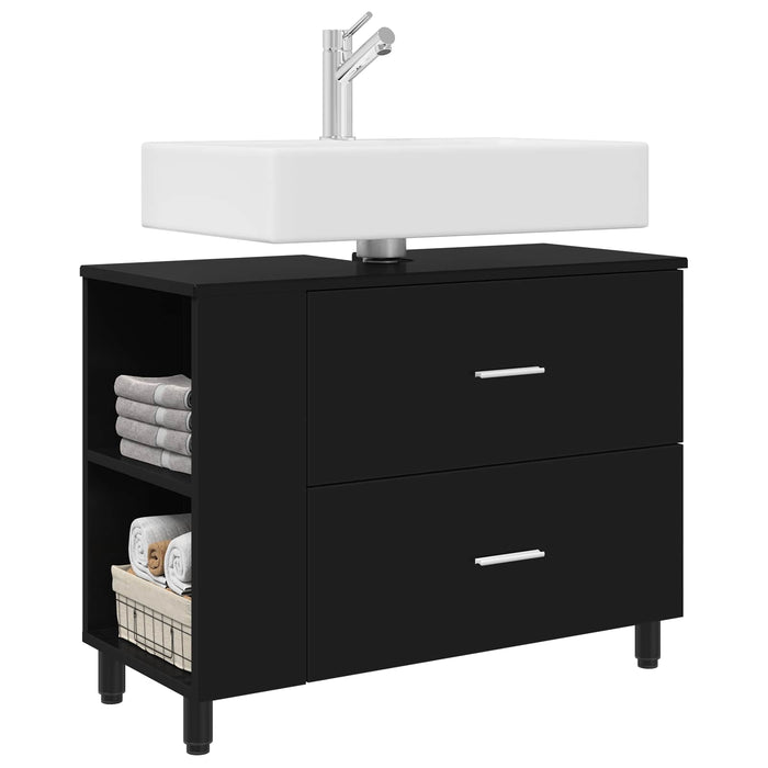 Unitate Vanity pentru Baie Negru 80 x 35 x 60 cm Lemn prelucrat - WALTI WALTI