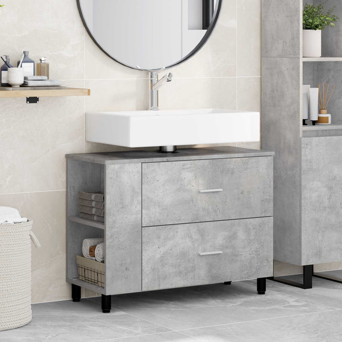Unitate Vanity pentru Baie Gri Beton 80 x 35 x 60 cm - WALTI WALTI