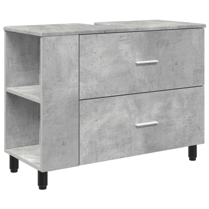 Unitate Vanity pentru Baie Gri Beton 80 x 35 x 60 cm - WALTI WALTI
