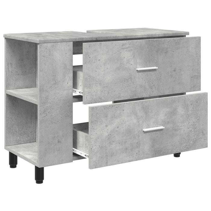 Unitate Vanity pentru Baie Gri Beton 80 x 35 x 60 cm - WALTI WALTI
