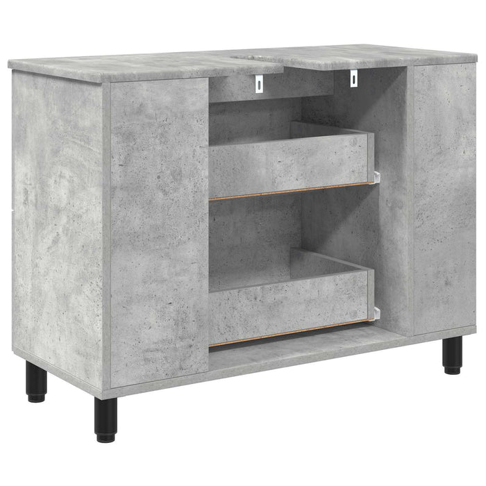 Unitate Vanity pentru Baie Gri Beton 80 x 35 x 60 cm - WALTI WALTI