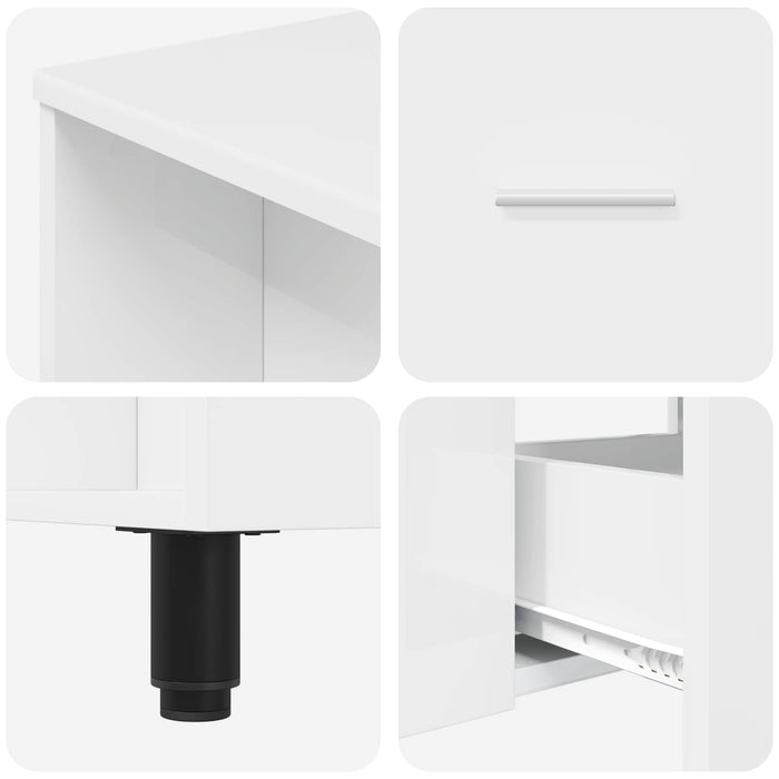 Unitate Vanity pentru Baie Alb foarte lucios 80 x 35 x 60 cm - WALTI WALTI